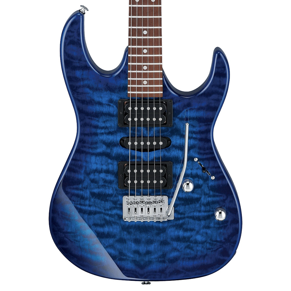 Ibanez GRX70QALTBB Guitarra Eléctrica GIO RG Zurda Azul Transparente Sombreado
