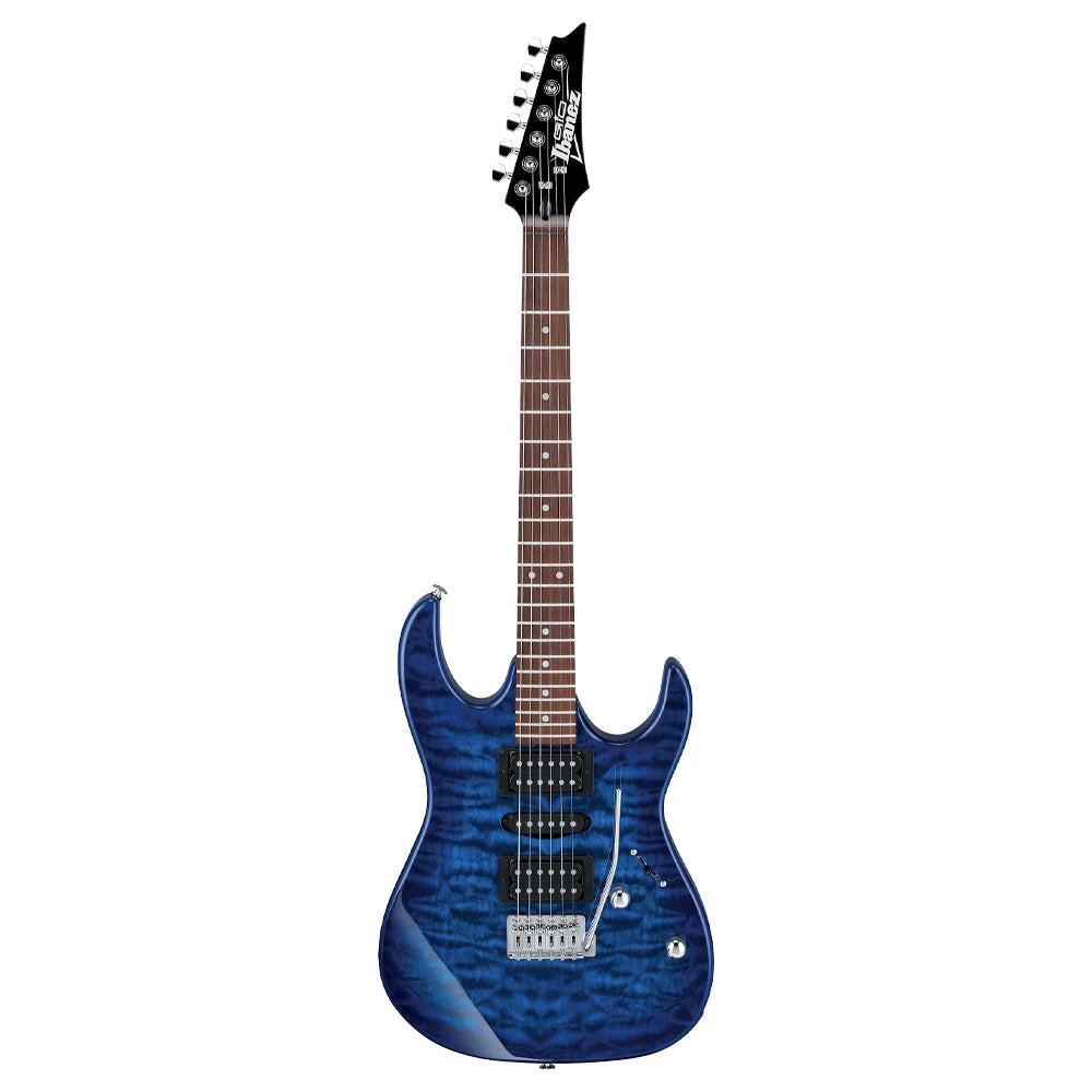 Ibanez GRX70QALTBB Guitarra Eléctrica GIO RG Zurda Azul Transparente Sombreado