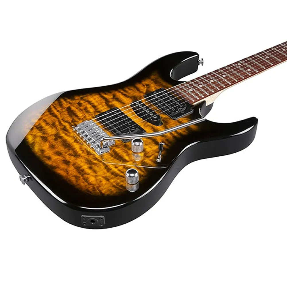 Guitarra Eléctrica Ibanez grx70qasb Gio RG Ambar Transparente/Sombreado GRX70QASB
