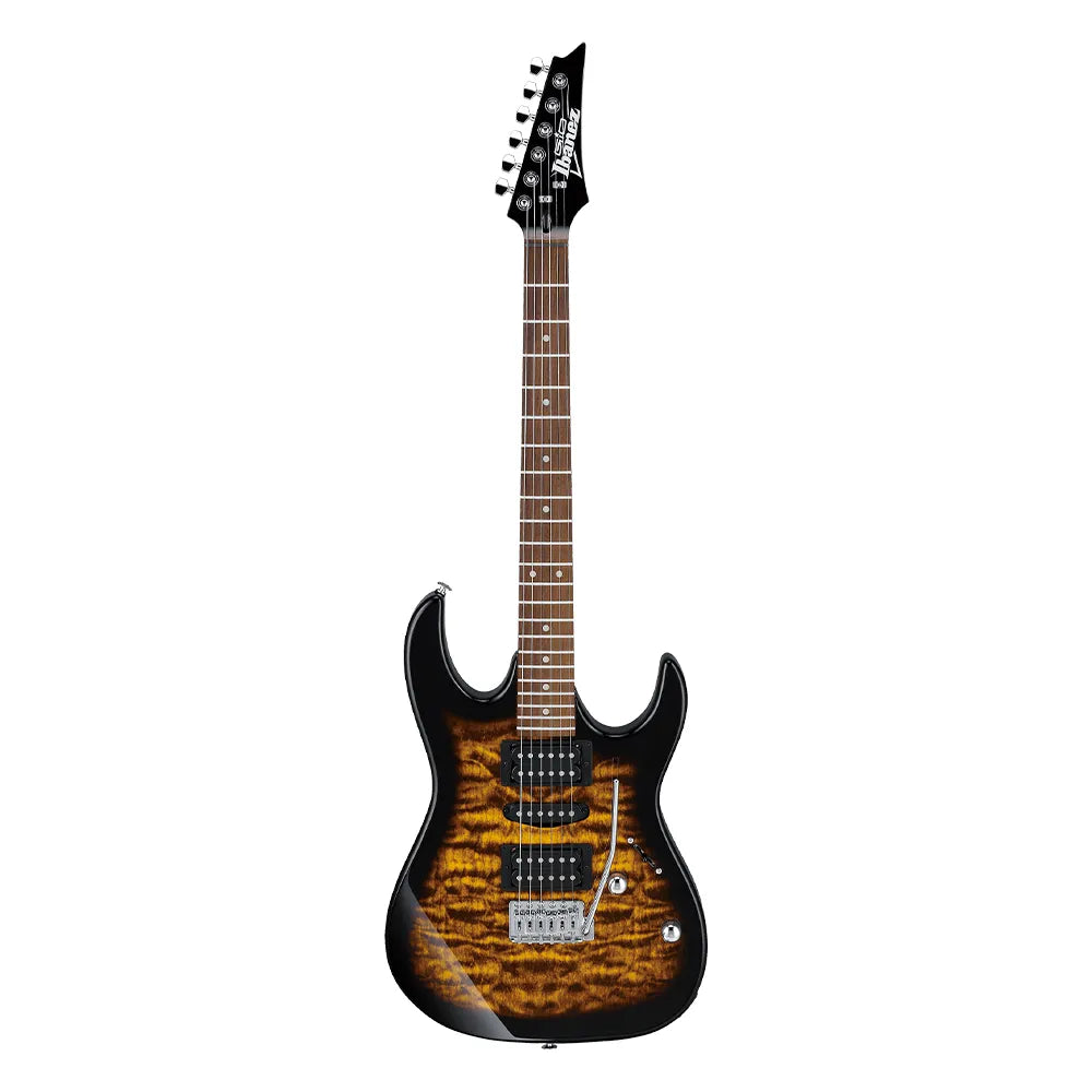 Guitarra Eléctrica Ibanez grx70qasb Gio RG Ambar Transparente/Sombreado GRX70QASB