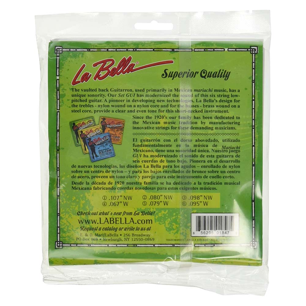 Encordadura Guitarrón La Bella Gui 6 Cuerdas LABELLA GUI