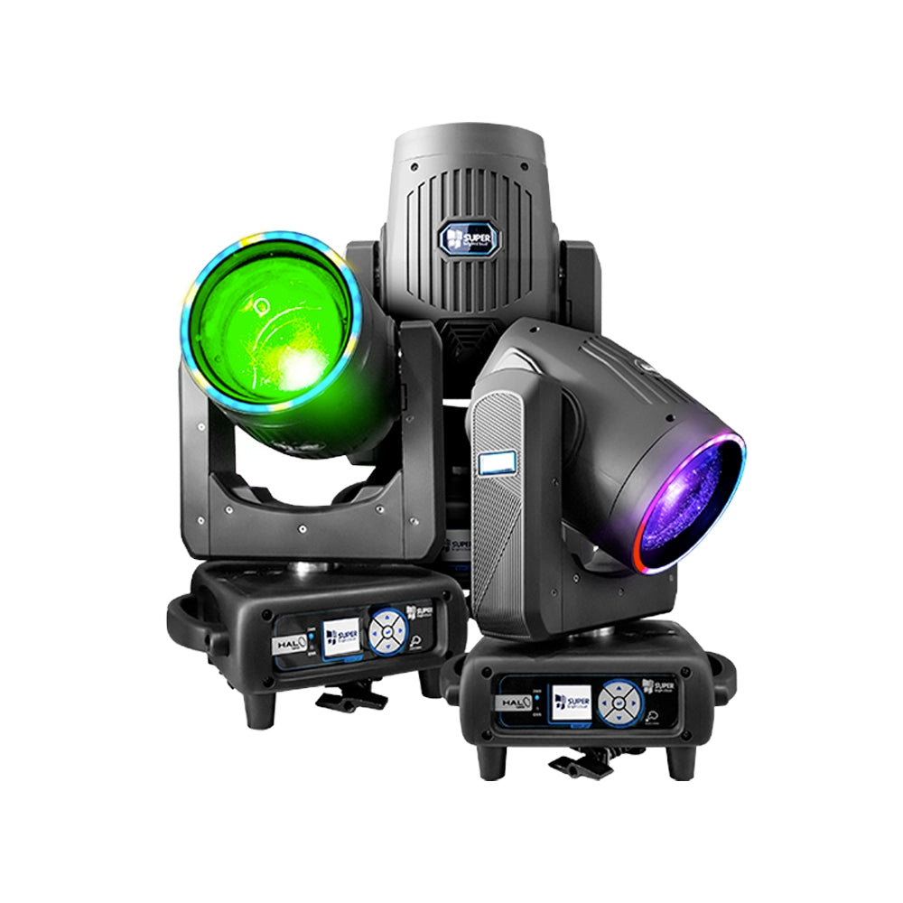 LitePro HALO12R Iluminación Estuche C/4 Cabezas Beam 12R más aro LED RGB