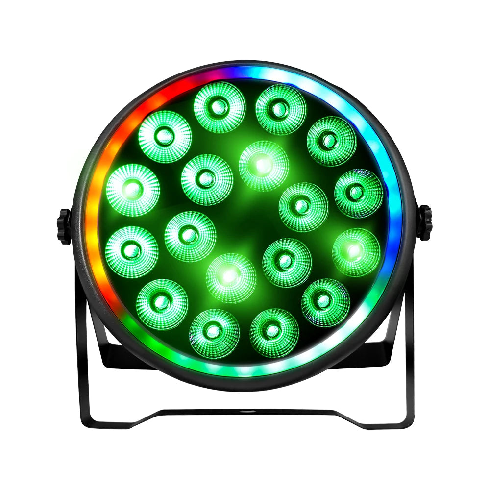 Super Bright HALOPAR Iluminación Par Led 18x7 + Aro Led RGBW