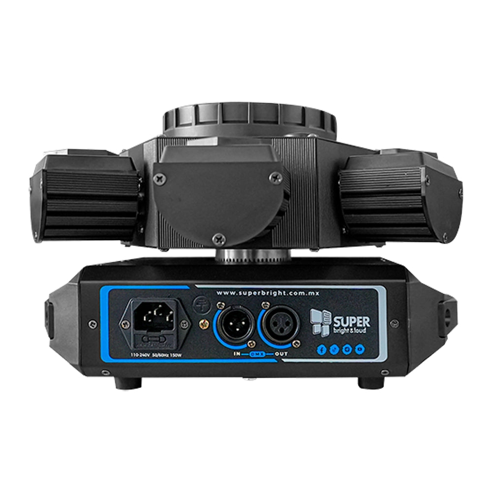 Super Bright HELICOPTER Cabeza Móvil 10 Leds 10w RGB Estuche con 4