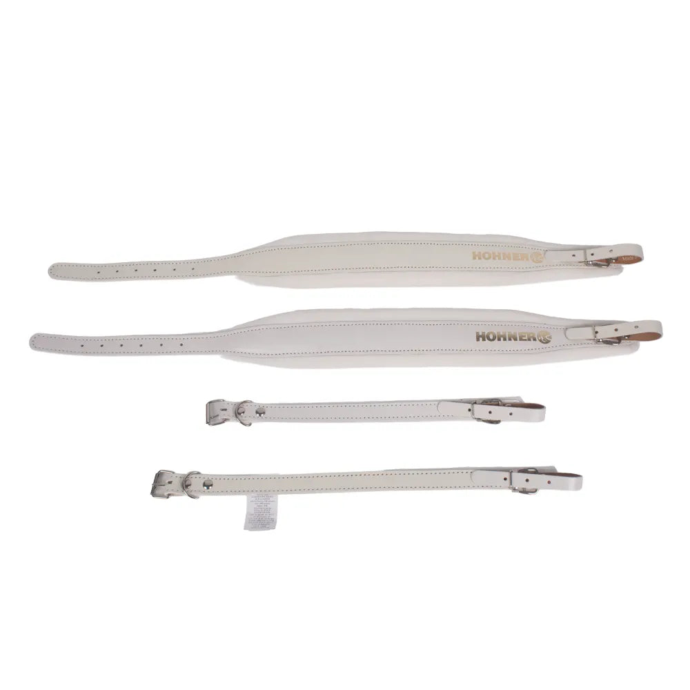 Hohner HOT10WH Tahalí para Acordeón Piel Blanco