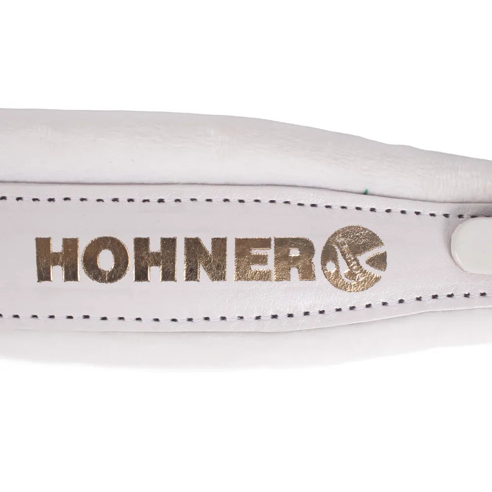 Hohner HOT10WH Tahalí para Acordeón Piel Blanco