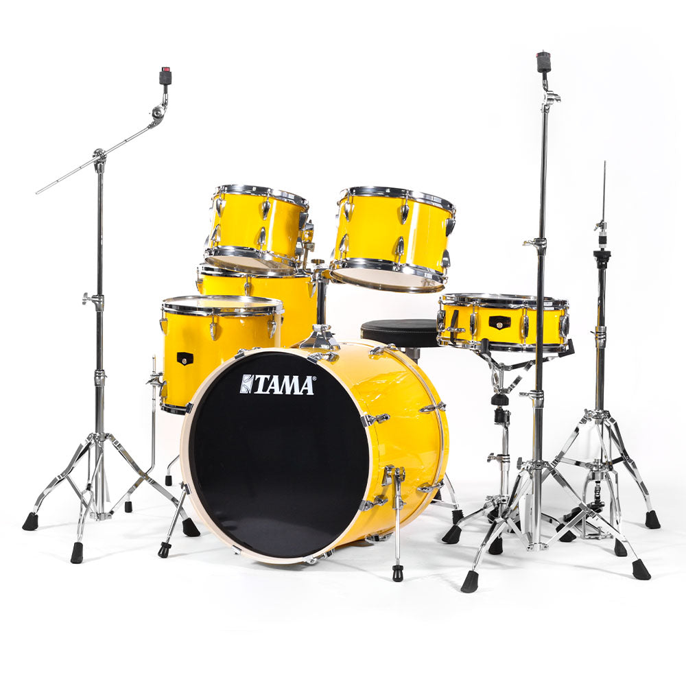Batería Tama Imperialstar 6 Piezas Amarillo Eléctrico Negro Con Atriles Y Asiento IP62H6WELY