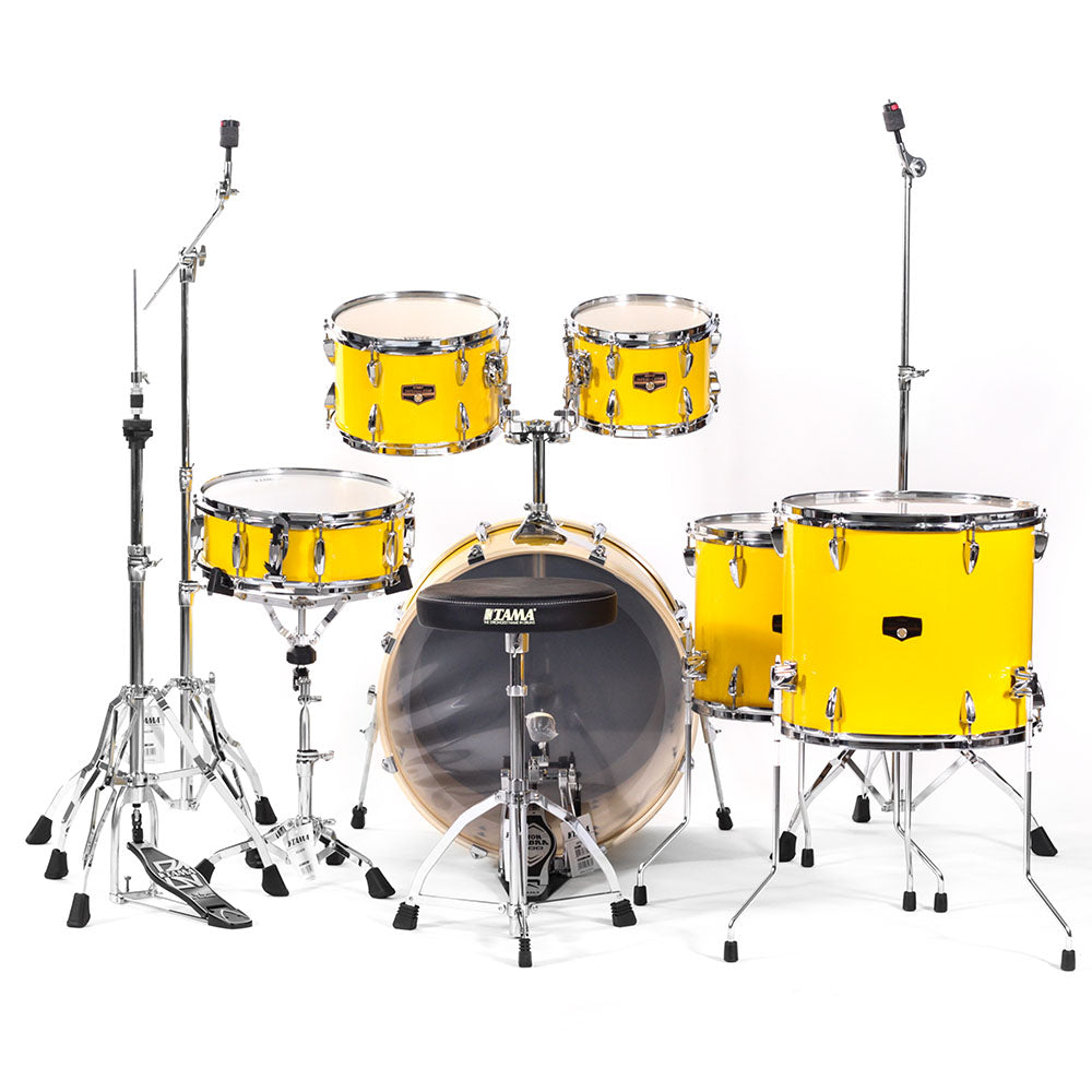 Batería Tama Imperialstar 6 Piezas Amarillo Eléctrico Negro Con Atriles Y Asiento IP62H6WELY