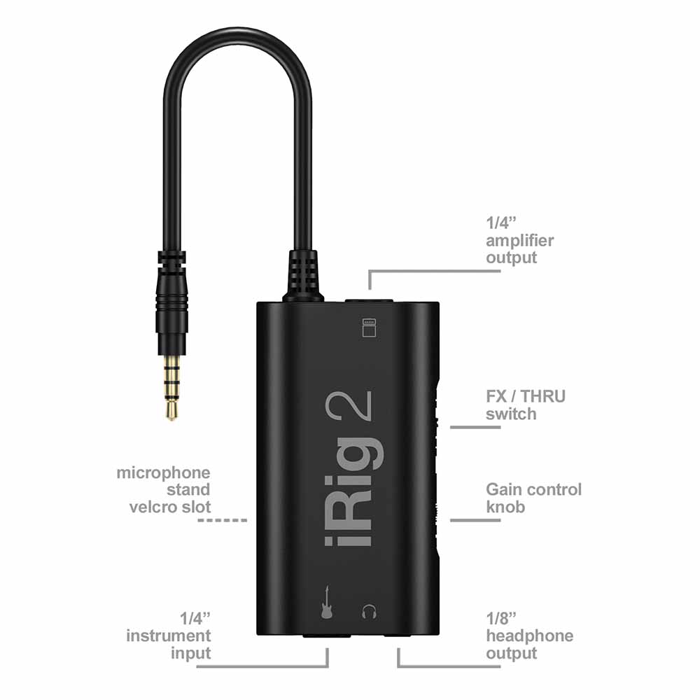 Interface para Guitarra IK Multimedia iRig 2 IKMULTIMEDIA IPIRIG2PLGIN