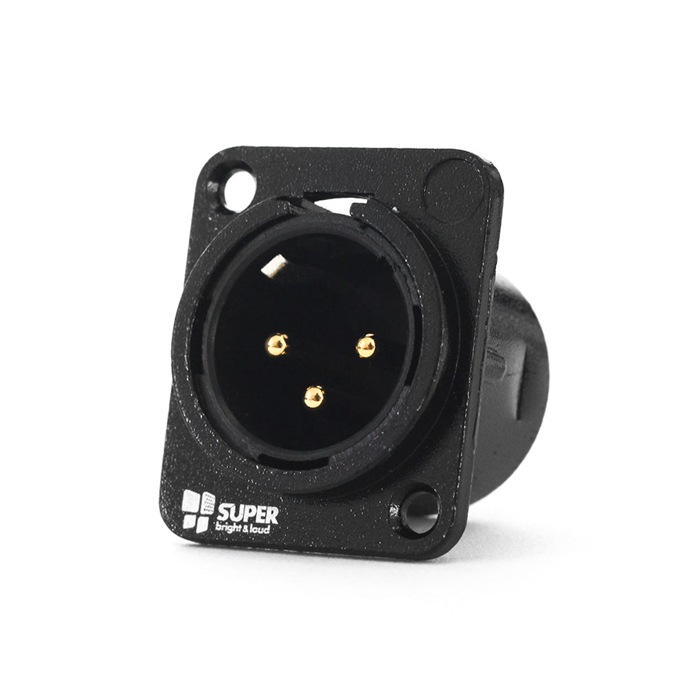 Conector Literpro SUPERBRIGHT J3F2CB XLR Chasis Macho Negro