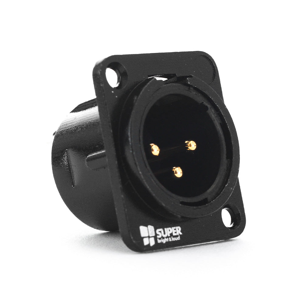 Conector Literpro SUPERBRIGHT J3F2CB XLR Chasis Macho Negro