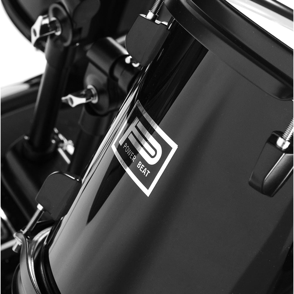 Batería Power Beat Jbp1601abk 5 Pzas Negro C/Atril Asientos Y Platillos POWER-BEAT JBP1601ABK