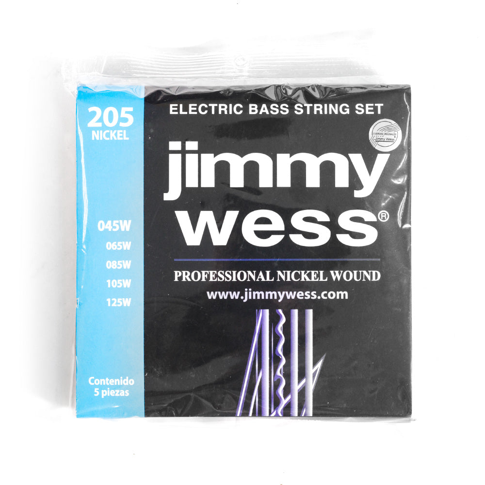 Encordadura Bajo Eléctrico J.Wess Jwbe205n .045 - .125 Acero Niquelado 5 Cuerdas JIMMY WESS JWBE205N