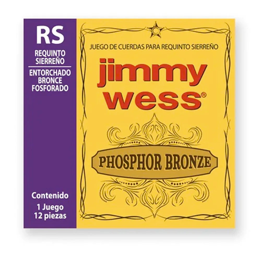 Jimmy Wess Jwrs1012Bf Encordadura Requinto 12 Cuerdas Acero
