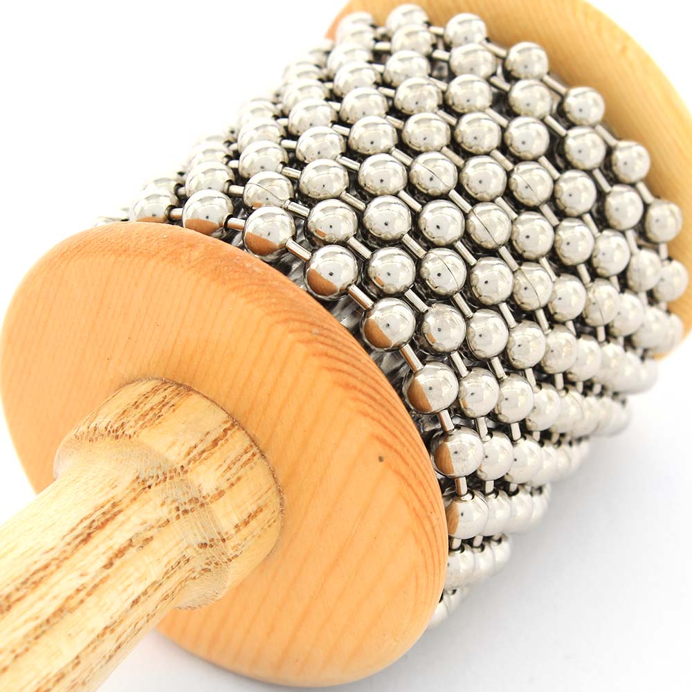 Cabasa Mini Solaris Kbs0A Metalica con Mango De Madera KBS0A