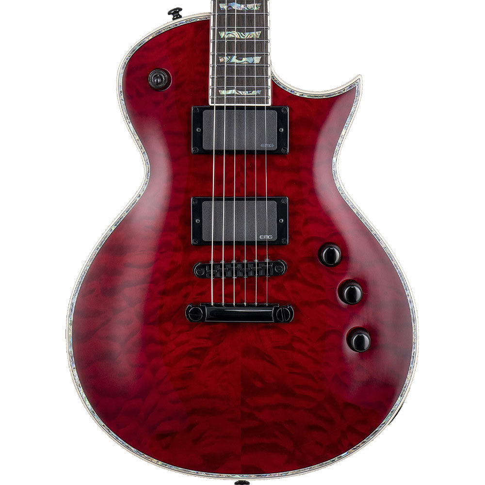 Guitarra Eléctrica Lec1000stbc LTD EcC-1000 Qm EMG See Thru Black Cherry LEC1000STBC