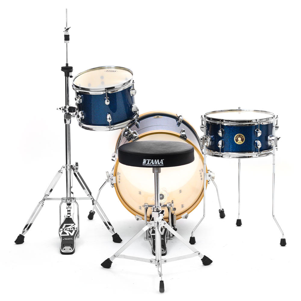 Batería Tama LJK36H3-ISP Club Jam Suitcase 3 Piezas Azul Brillante con Atriles Y Asiento LJK36H3ISP