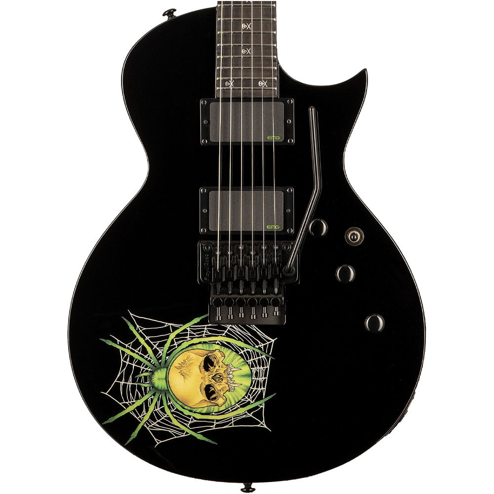 Guitarra Eléctrica Lkh3 LTD Spider Graphic 30 Aniversario Black Con Estuche Kirk Hammett LKH3