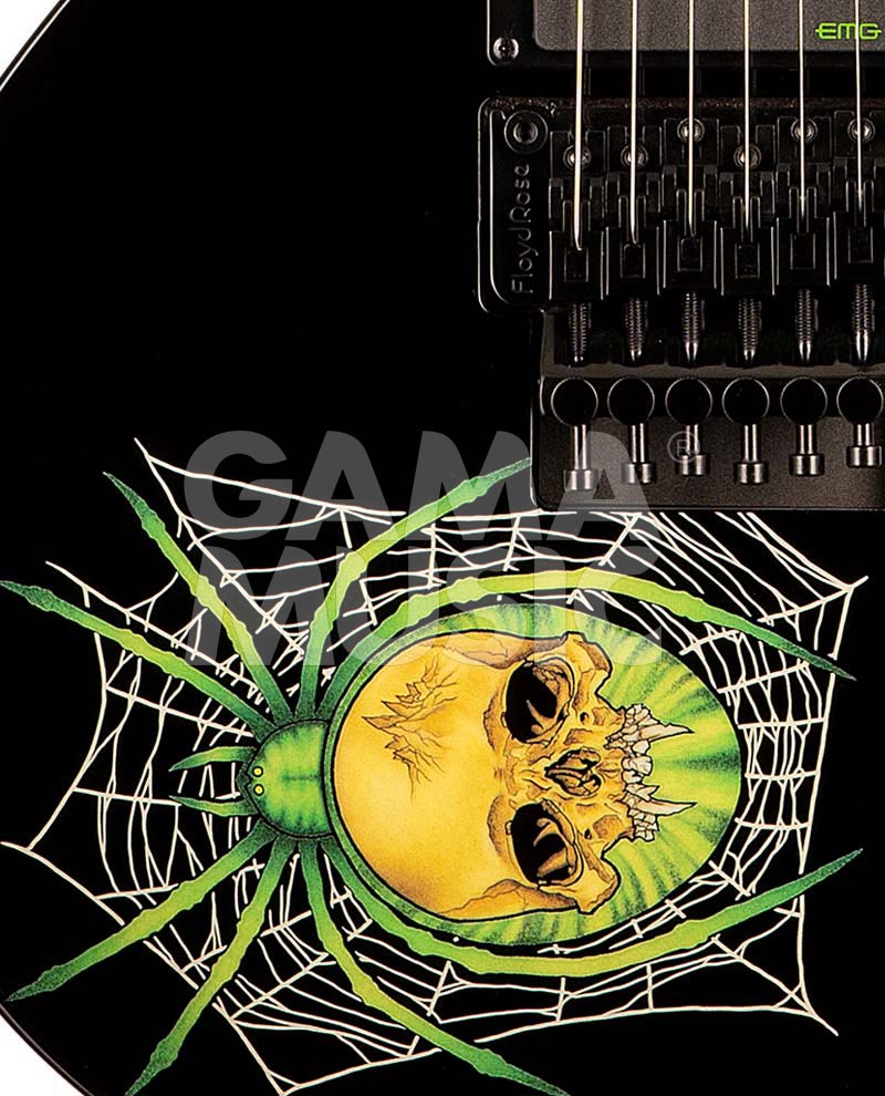 Guitarra Eléctrica Lkh3 LTD Spider Graphic 30 Aniversario Black Con Estuche Kirk Hammett LKH3