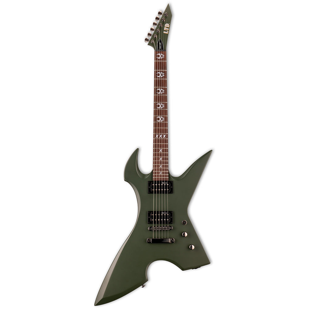 Guitarra Eléctrica LMAX200RPRMGS LTD Max-200 Military Green Satin Max Cavalera