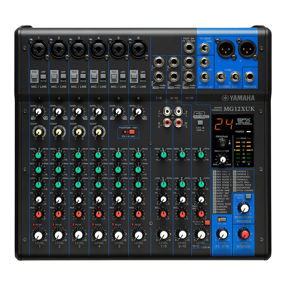 Mezcladora Análoga MG con 12 Canales YAMAHA MG12XUK