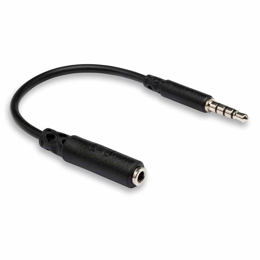 Adaptador para Auriculares Hosa Mhe158 3.5Mm Trs To Slim 3.5Mm Trrs MHE158