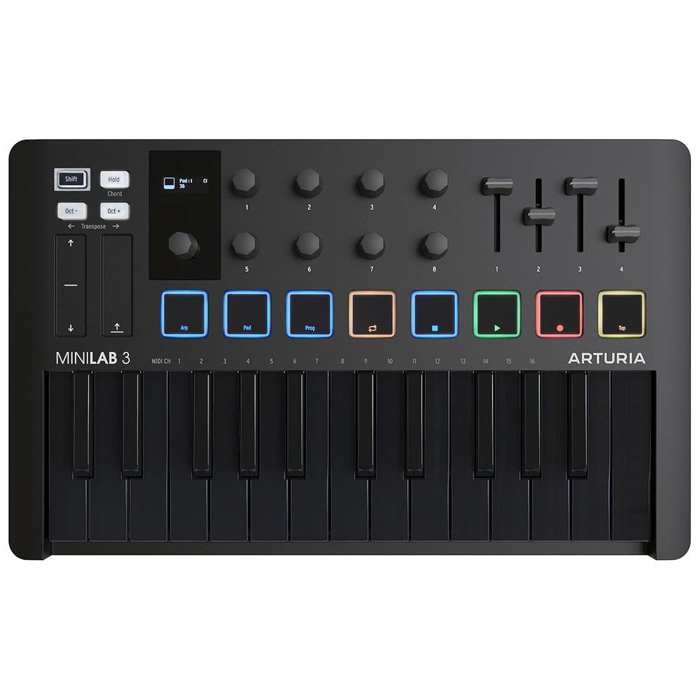 Arturia Minilab3 Deep Black Midi Usb 25 Teclas Controlador Midi MINILAB3DEEPBLK