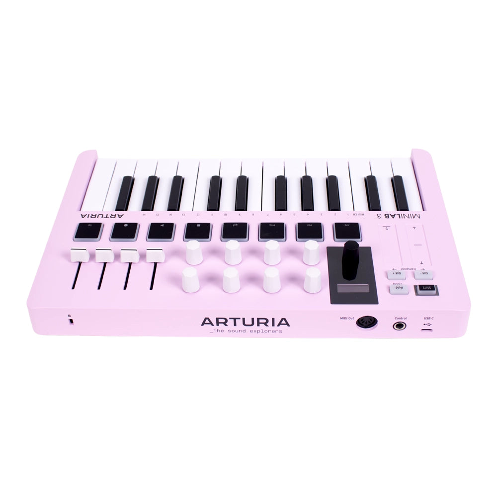 Arturia MINILAB3RQ Controlador de Teclado MIDI USB de 25 Teclas Cuarzo Rosa
