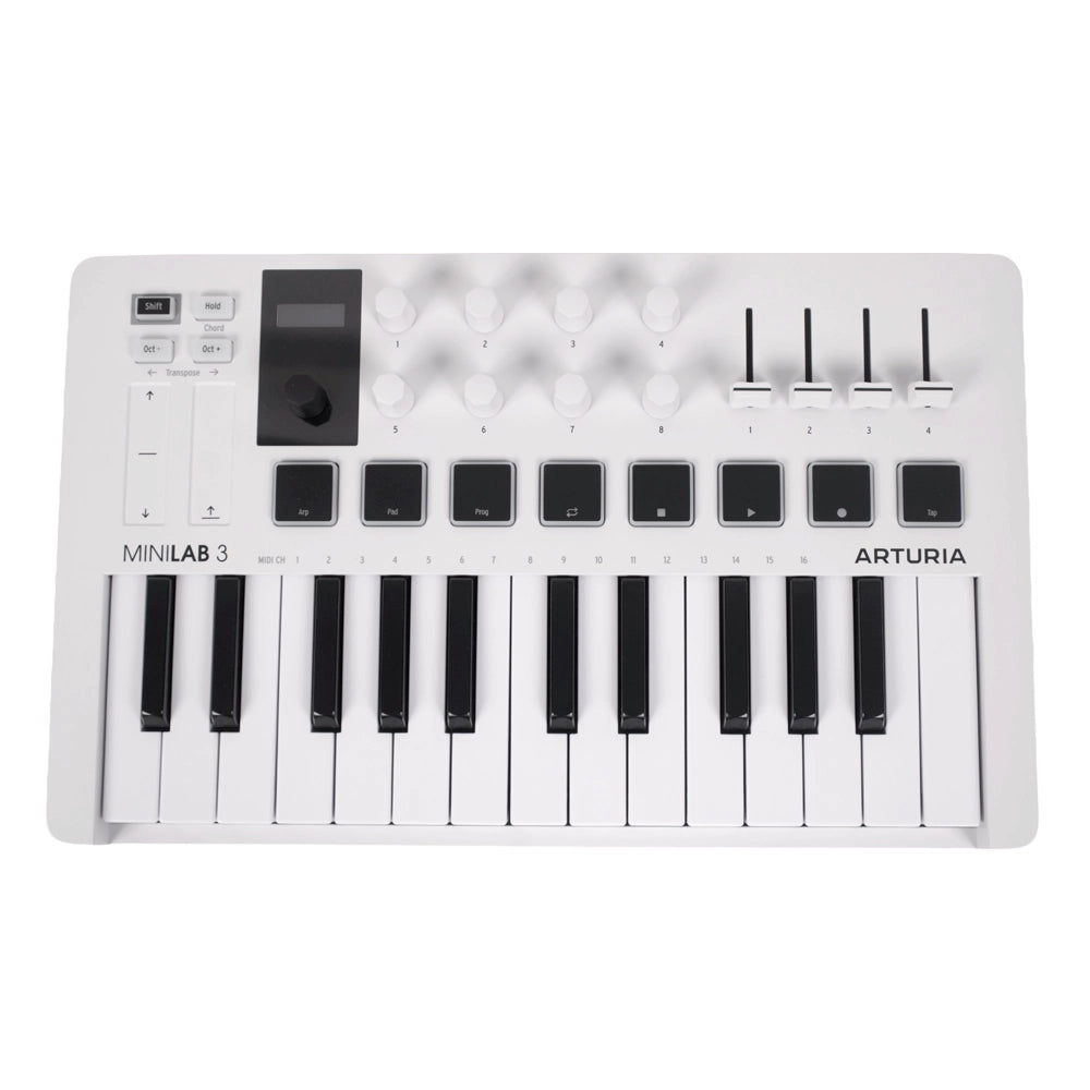 Arturia MINILAB3WH Controlador de Teclado MIDI USB de 25 Teclas Blanco