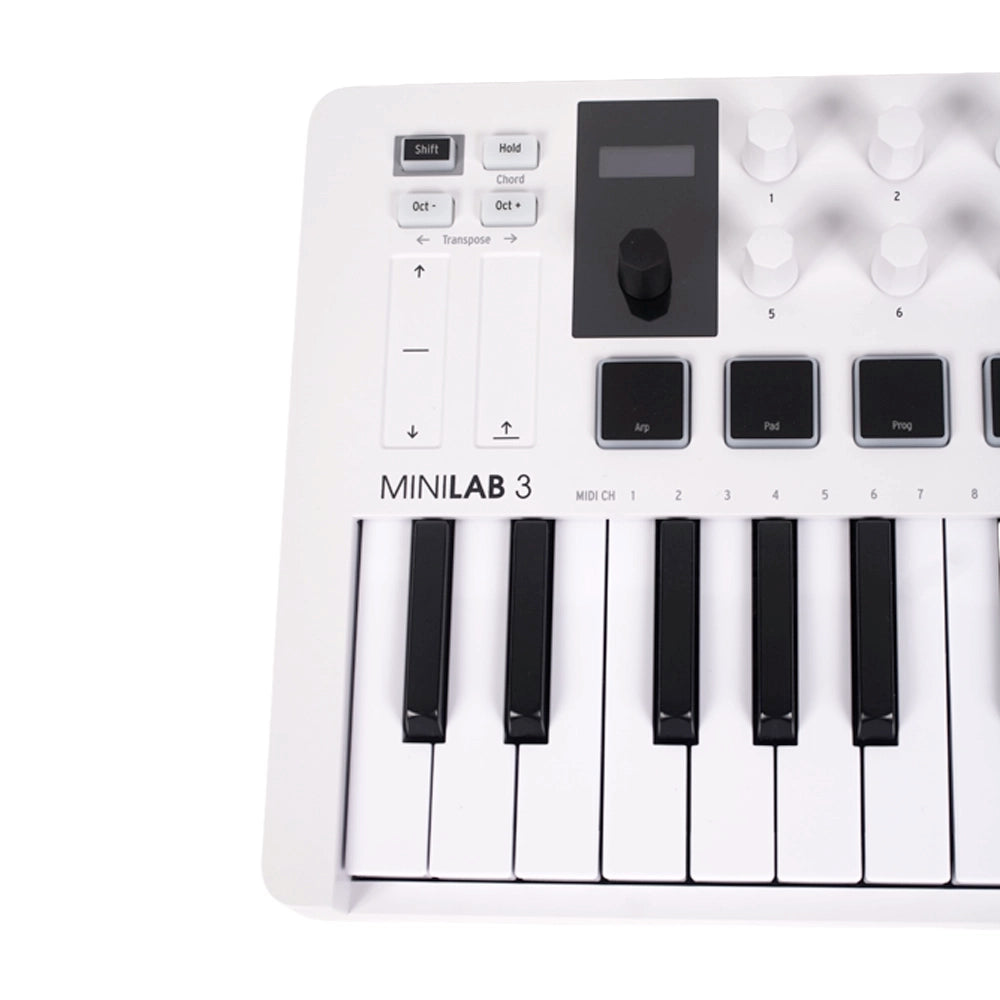 Arturia MINILAB3WH Controlador de Teclado MIDI USB de 25 Teclas Blanco