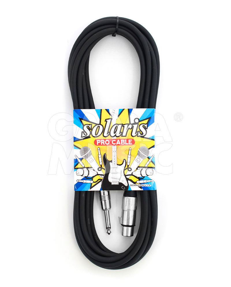 Cable Micrófono Solaris Mpc282pn 3m Bk Can He-Plug 1/4 MPC282PN3MBK