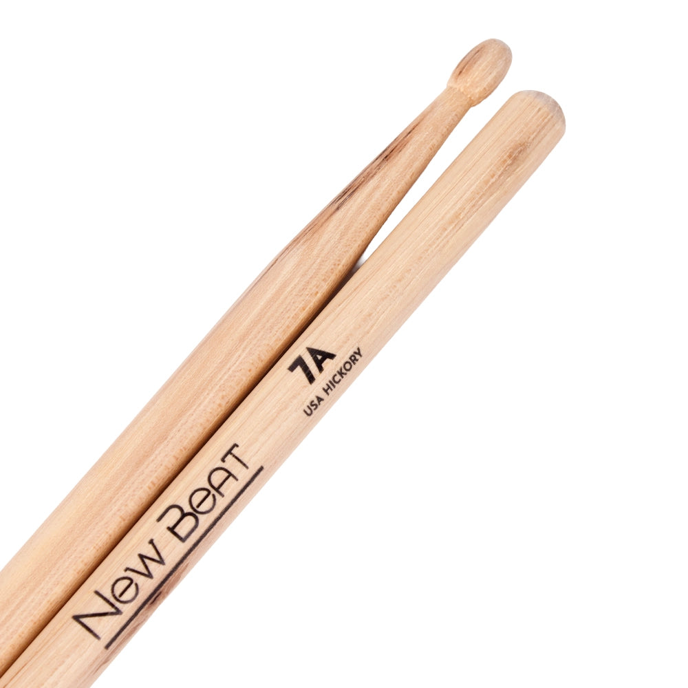 New Beat NB7A Baquetas 7A Punta de Madera