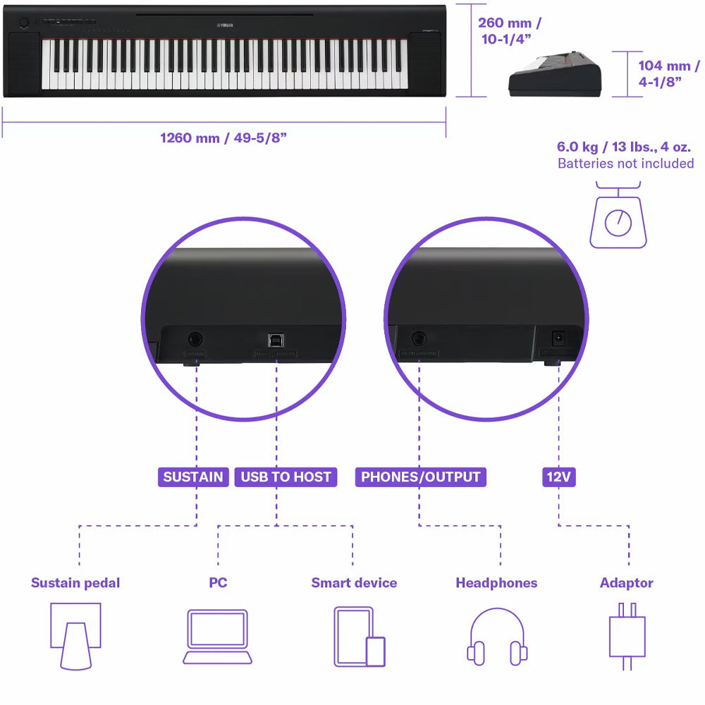 Piano Digital Yamaha NP35BSET