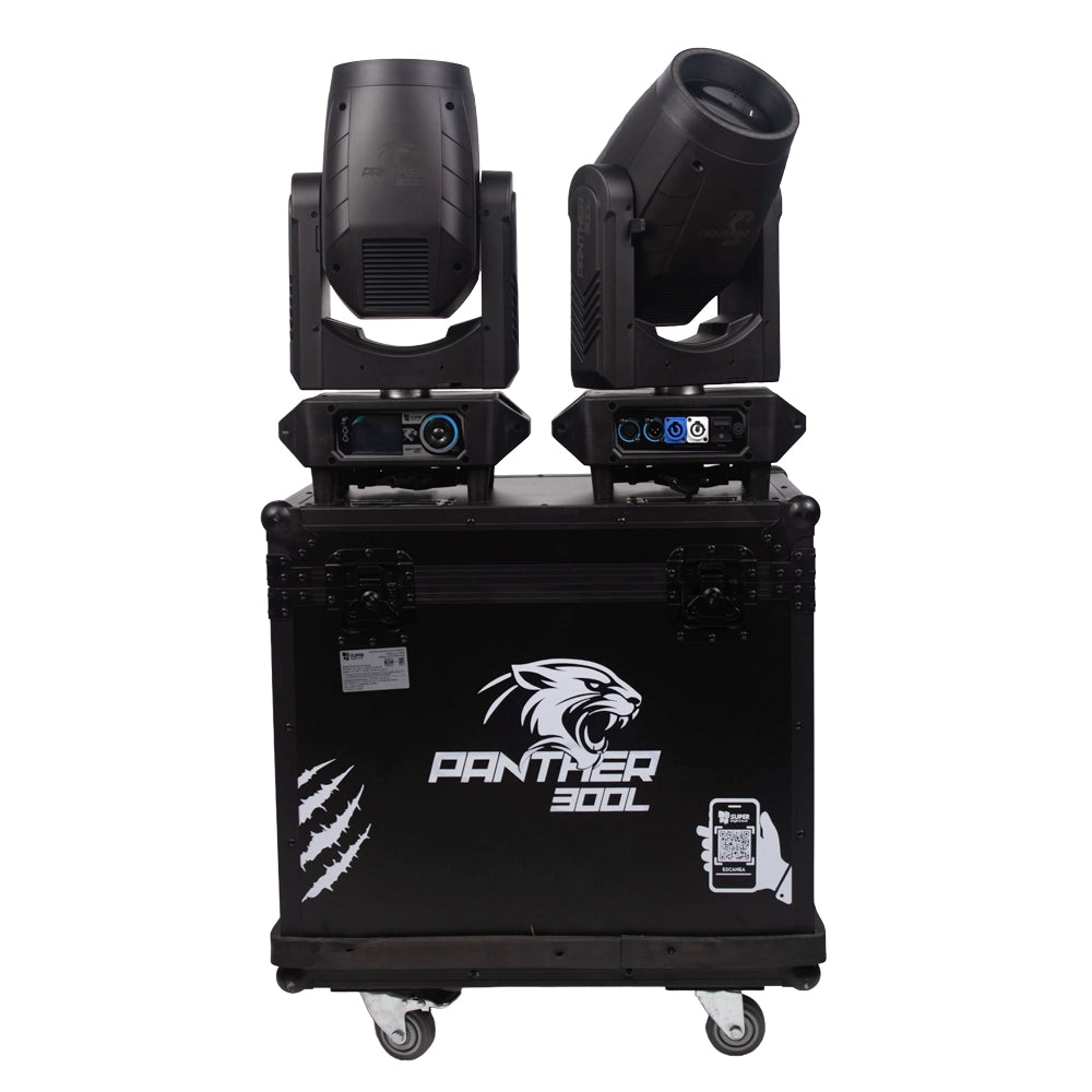 Super Bright PANTHER300L Cabeza Beam Led 300W + Aro Led RGB Estuche con 2