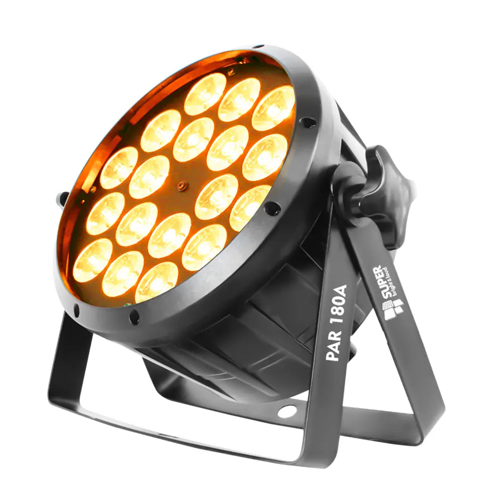 Super Bright PAR180A Iluminación par de 18 LED 10W RGB