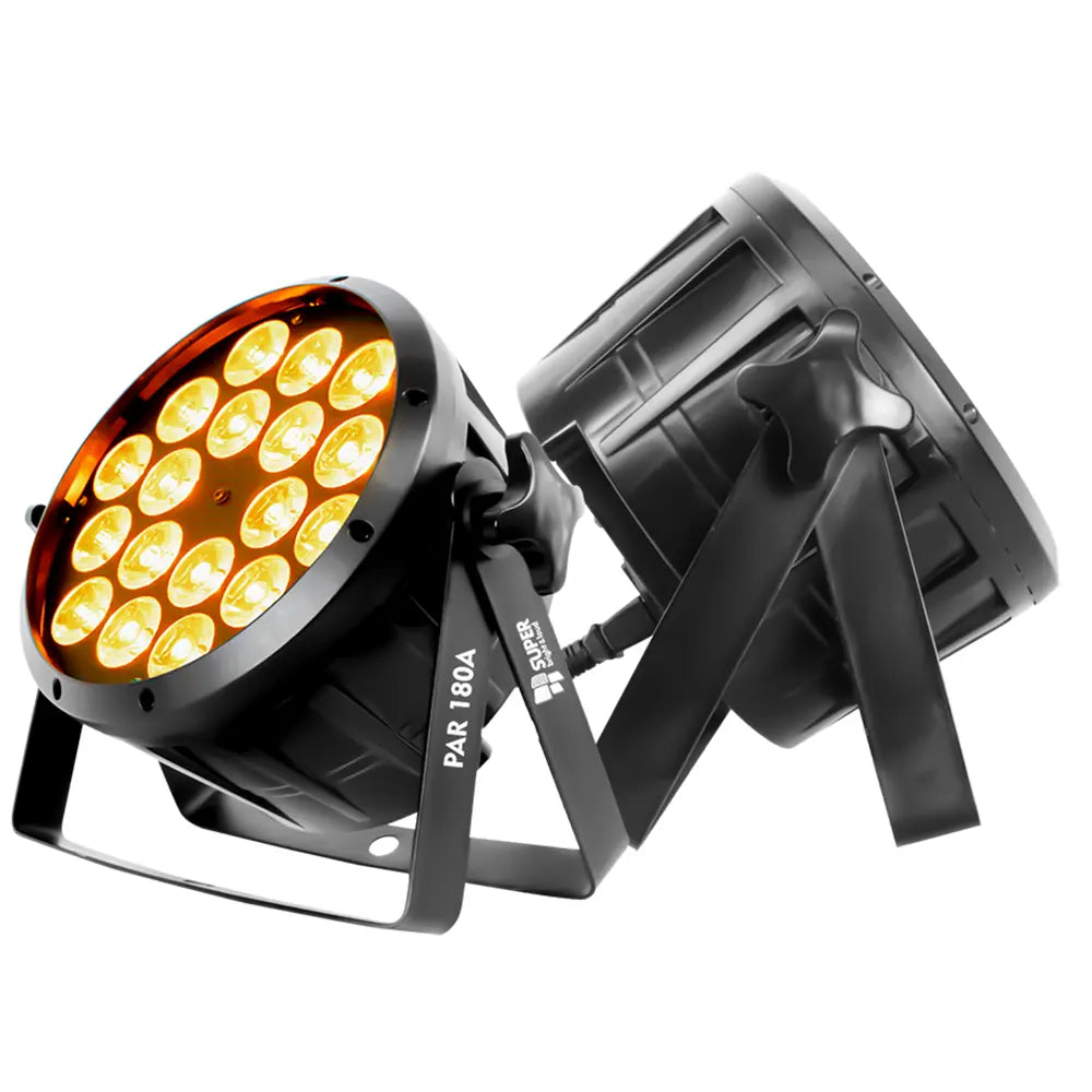 Super Bright PAR180A Iluminación par de 18 LED 10W RGB