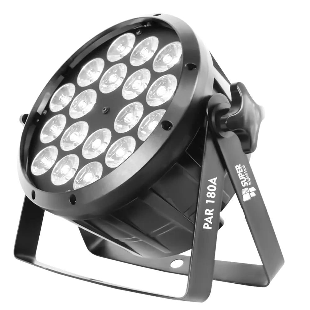Super Bright PAR180A Iluminación par de 18 LED 10W RGB