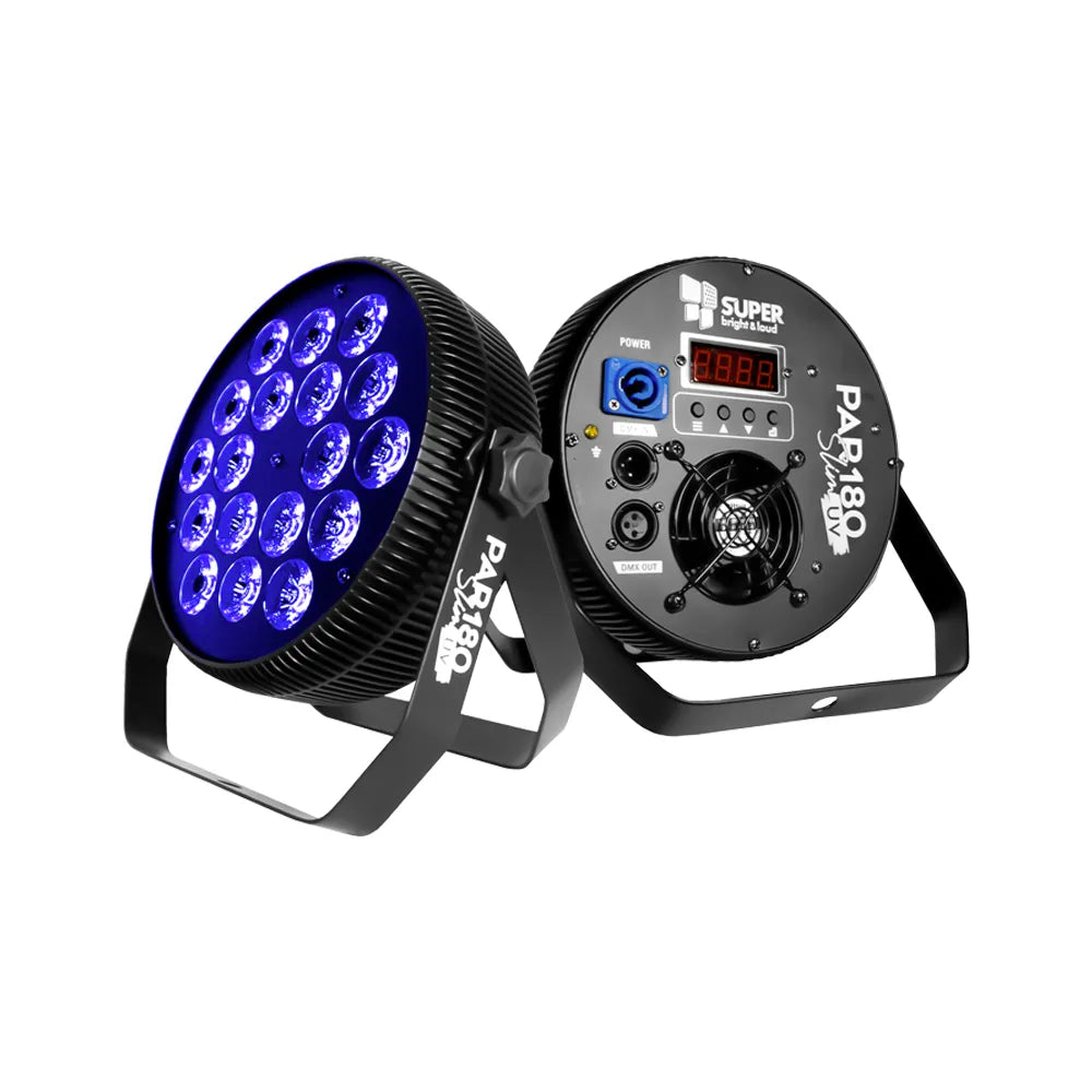 Iluminación LitePro Par180slimuv Estuche con 8 Piezas SUPERBRIGHT PAR180SLIMUV