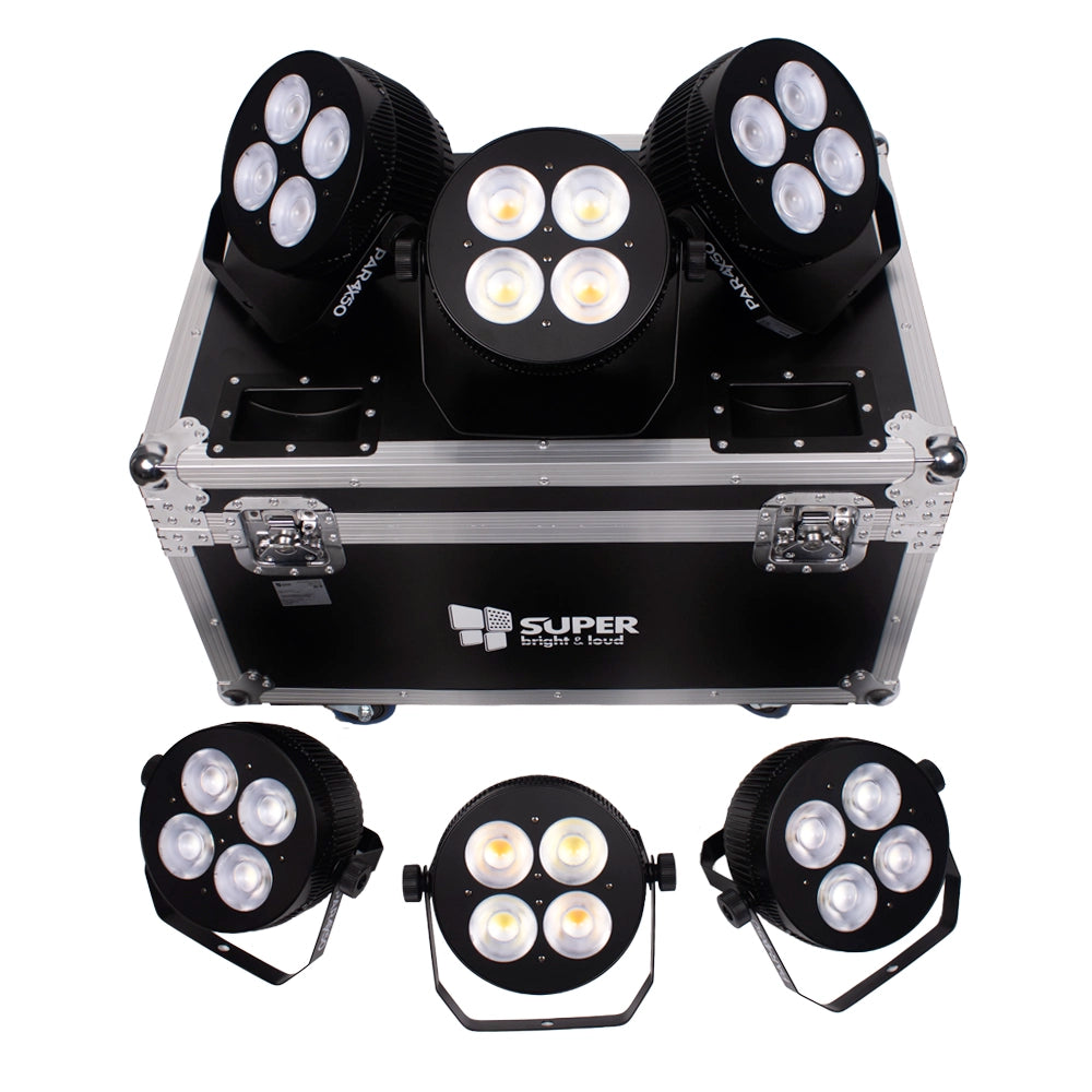 Super Bright PAR4X50 Iluminación Par 4 Led 50 200 W de 6 Piezas