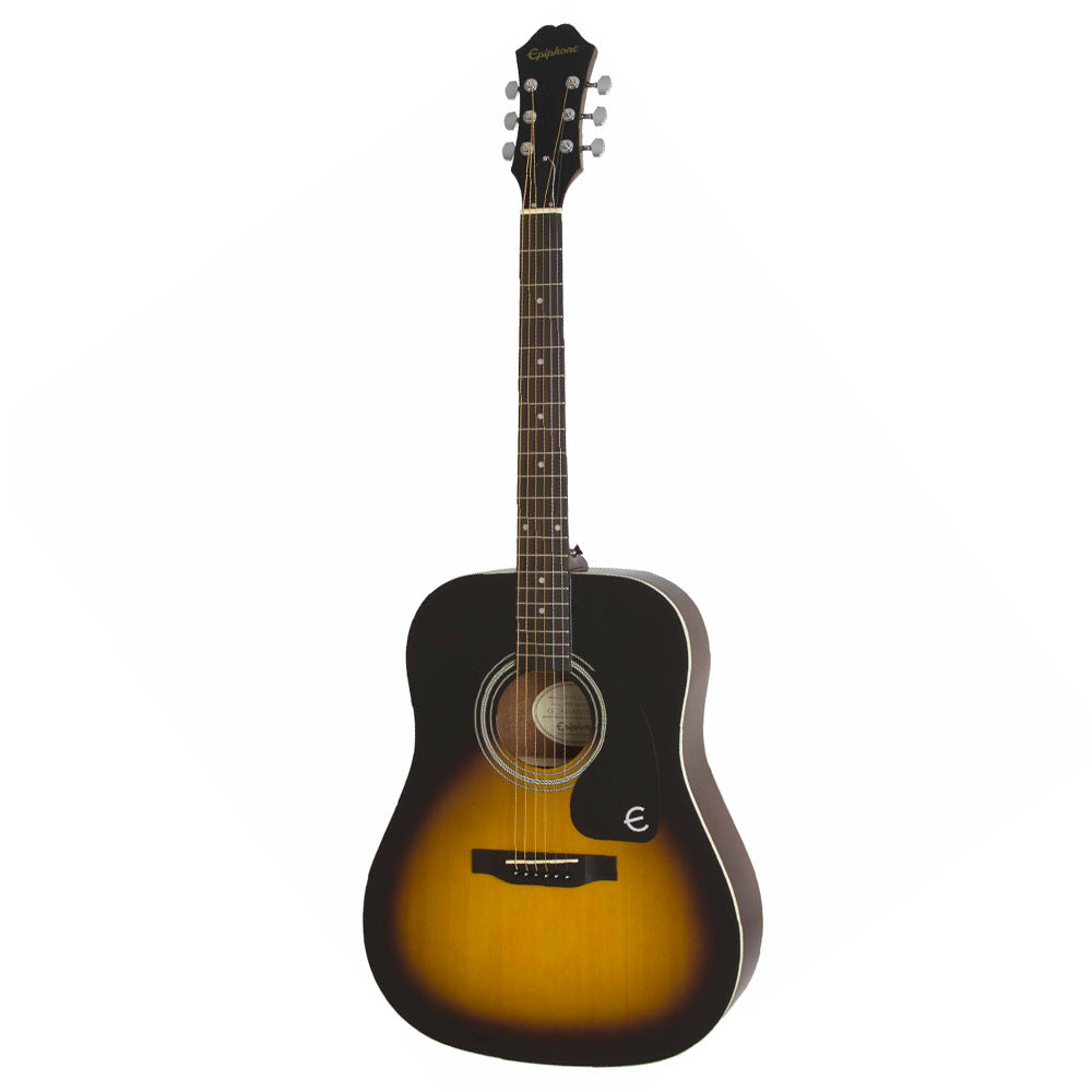 Paquete de Guitarra Acústica FT100 Vintage Sunburst (Incluye Funda Tahalí Púas y Afinador) EPIPHONE PPAGEAFTVSCH3