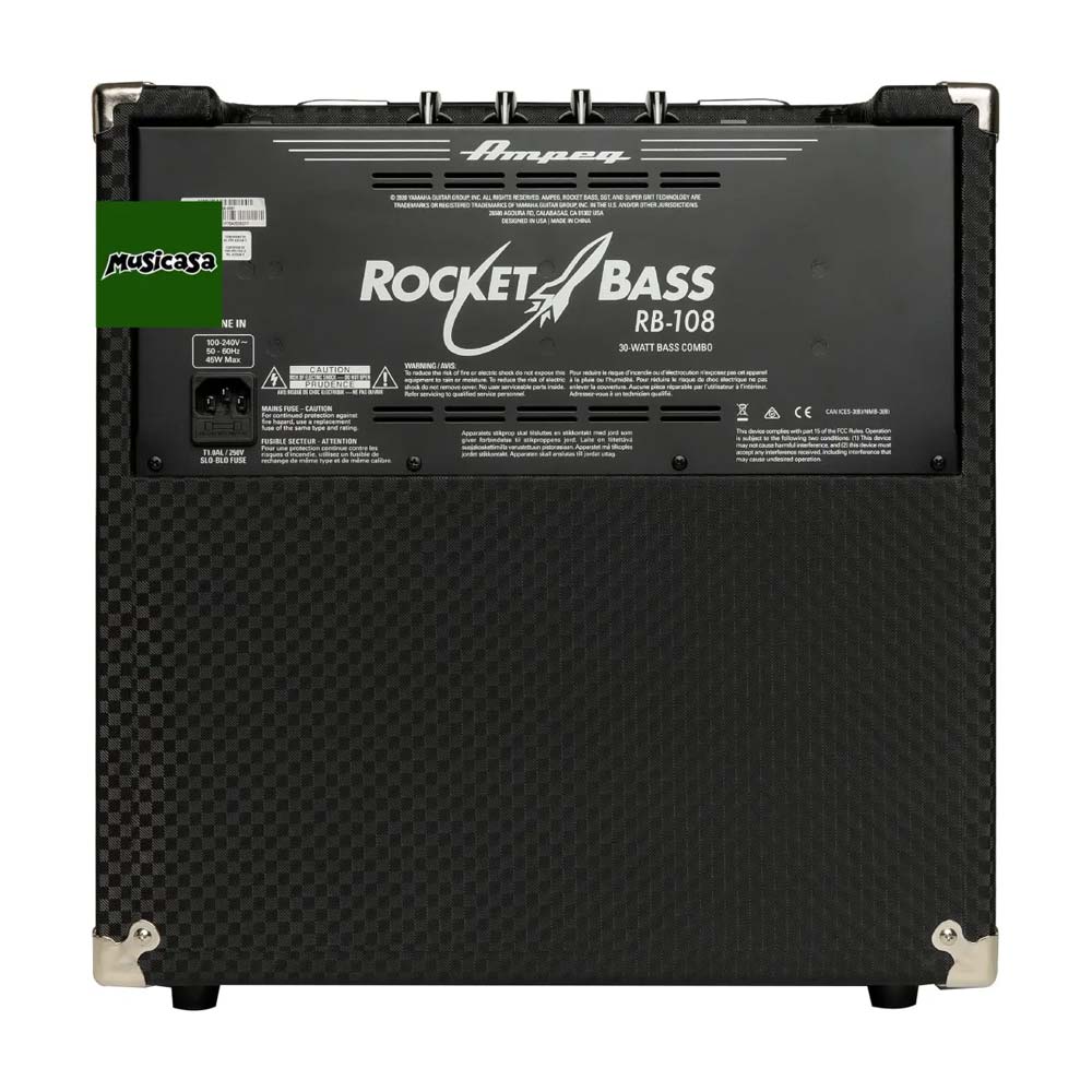Combo Para Bajo Ampeg Rb108 30w 1x8in Eq 3 Band Y Overdrive RB108
