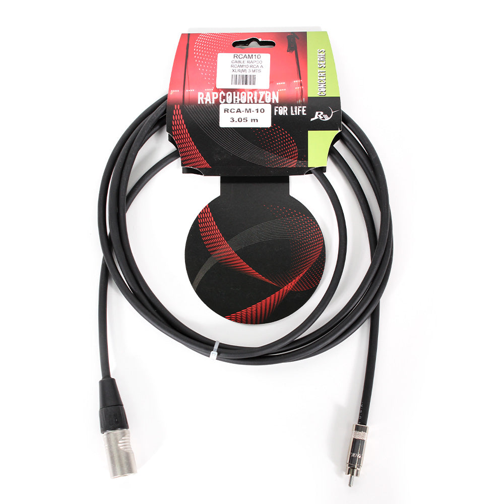 Cable Rapco Rcam10 Rca A Xlr(M) 3 Mts RCAM10