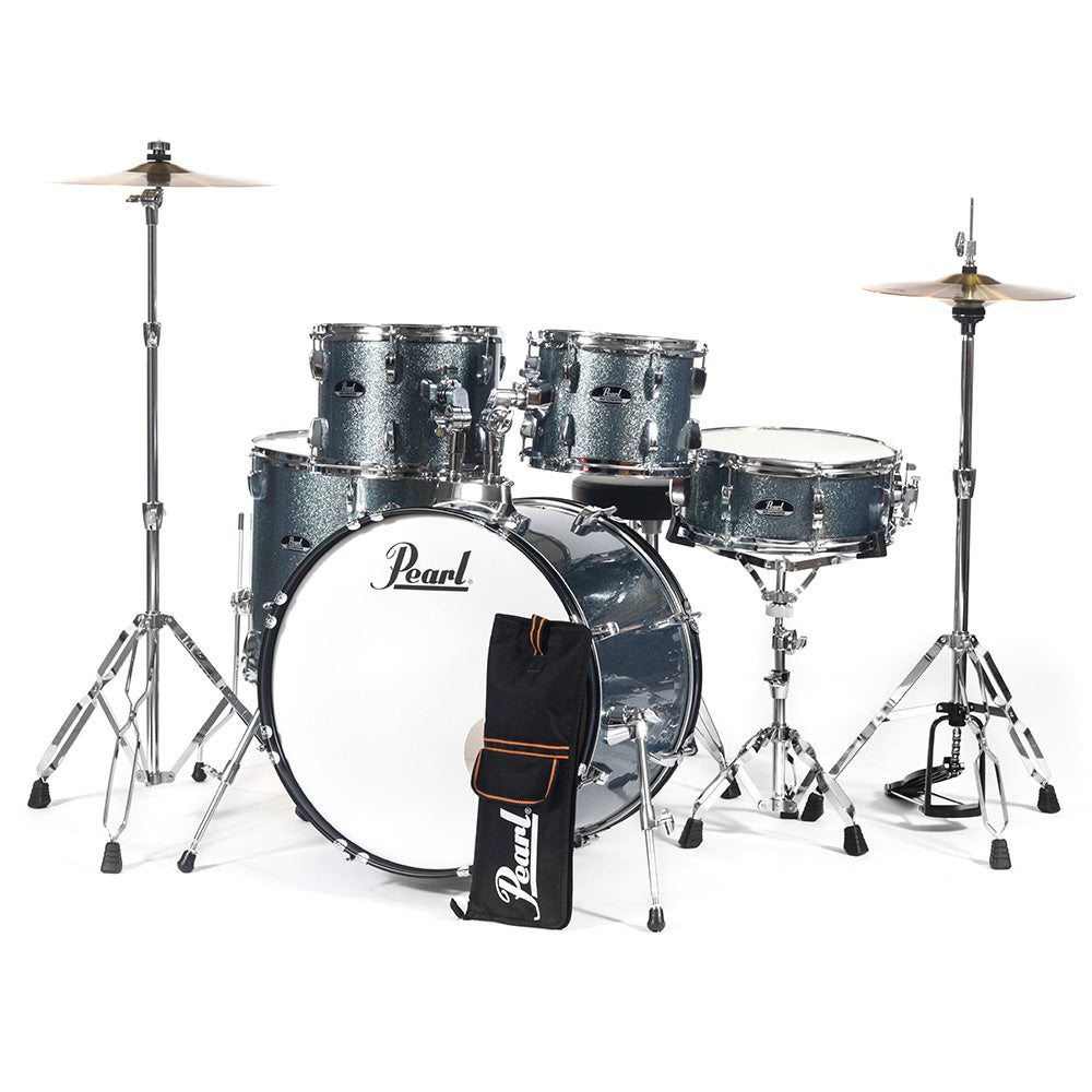 Batería Pearl RS525SCC703 Roadshow 5 Pzas con Herrajes Banco y Platillos Aqua Blue