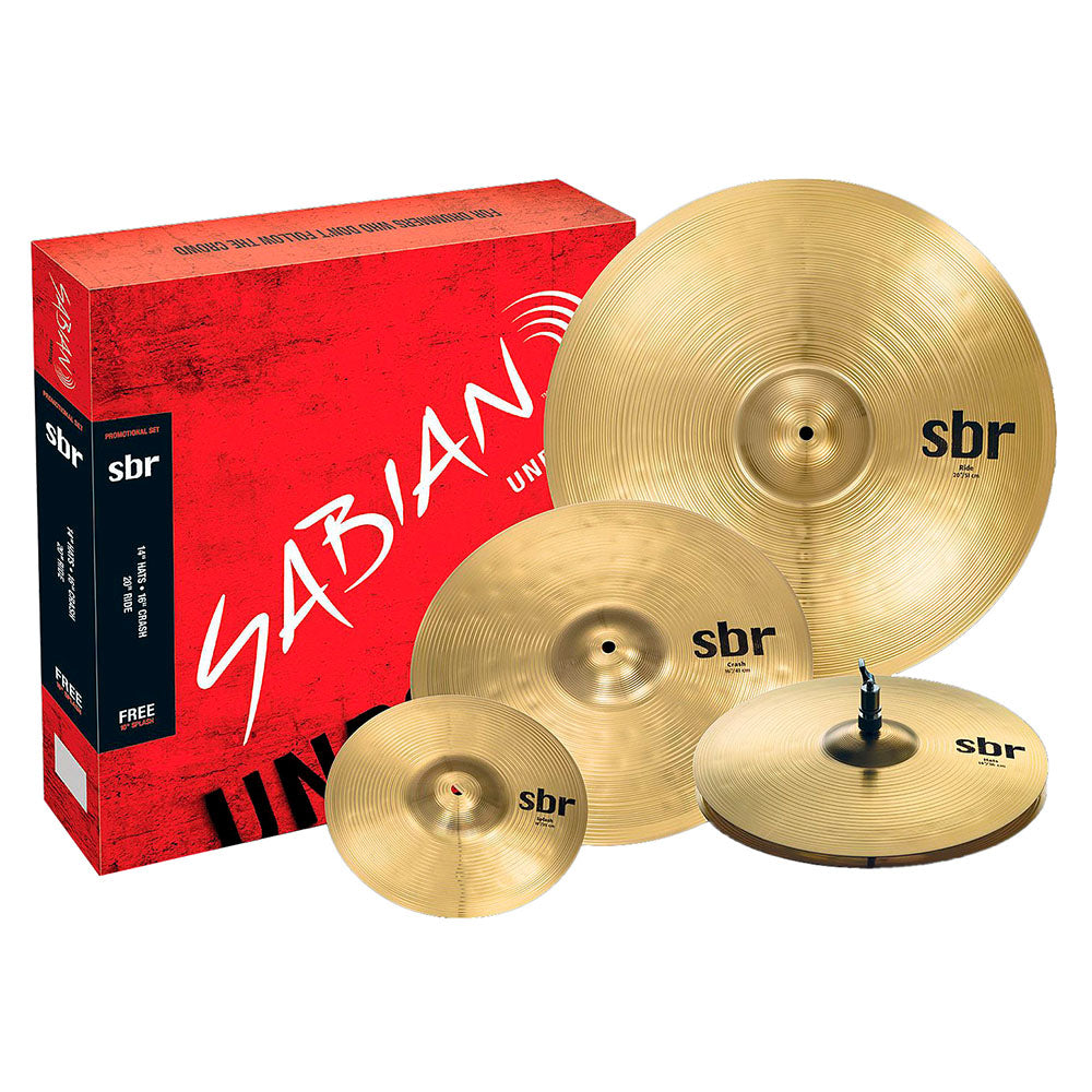 Paquete de Platillos SBR Performance 14inHH 16inCr y 20in R + 10in S SABIAN SBR5003G