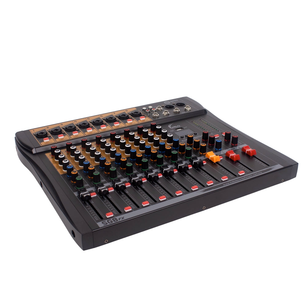 Melo SG8FX Mezcladora Profesional 8 Canales Reproductor Bluetooth