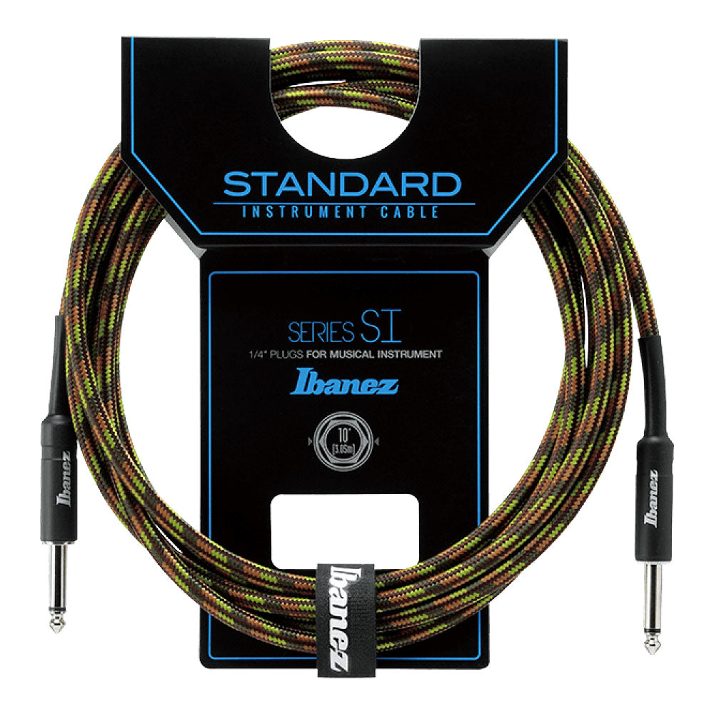 Cable Ibanez 3.05m Negro Verde Recto Rec SI10CGR