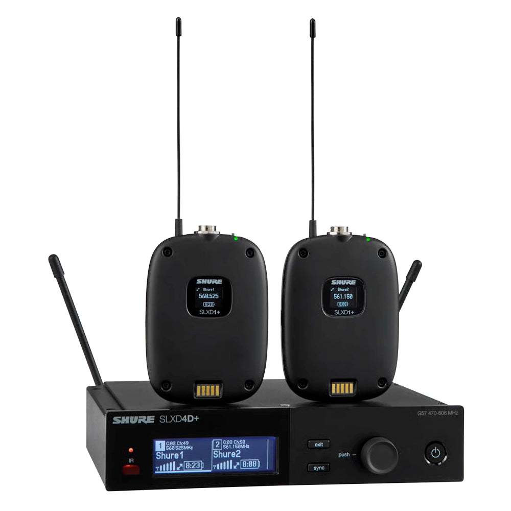Shure SLXD14DPLUSG57 Micrófono Inalámbrico Digital Doble para Guitarra y Bajo