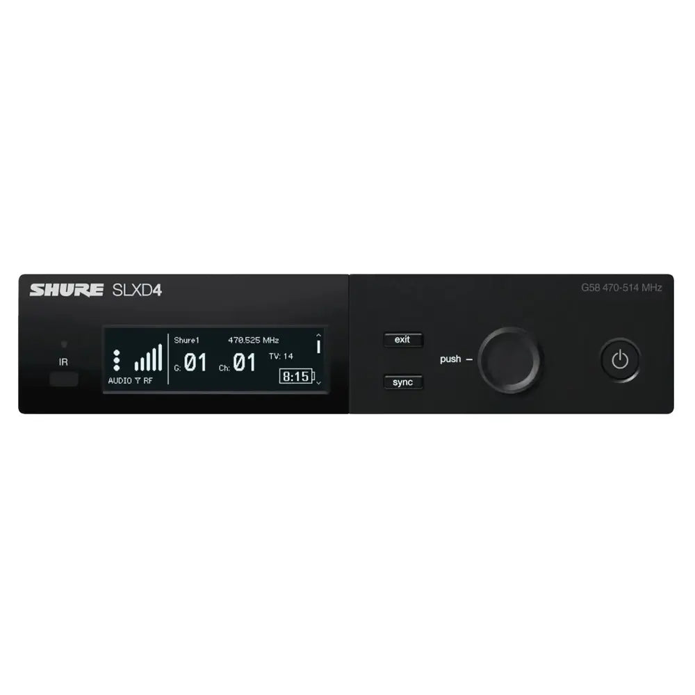 Shure Slxd4g58 Receptor para Sistema Inalámbrico Digital Serie Slxd