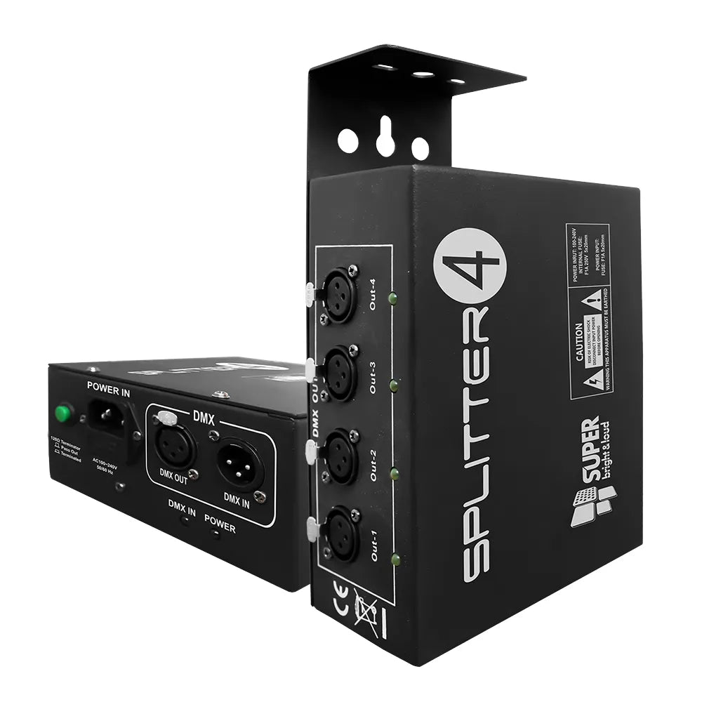 Amplificador Super Brigth Splitter4 señal DMX 1 in 4 out SUPERBRIGHT SPLITTER4