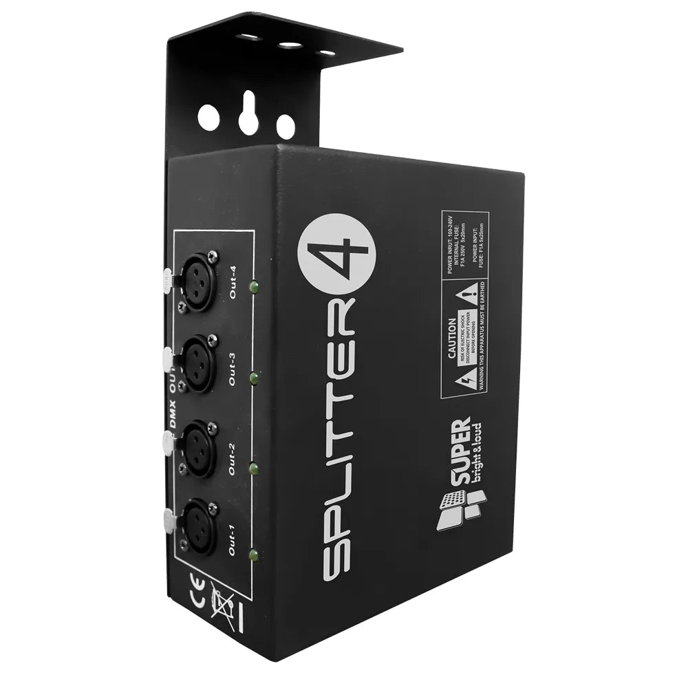 Amplificador Super Brigth Splitter4 señal DMX 1 in 4 out SUPERBRIGHT SPLITTER4
